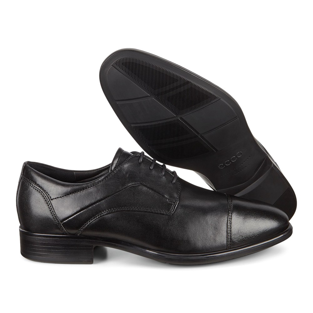 ECCO Mens Derby Shoe Black - Citytray - PKO-024389